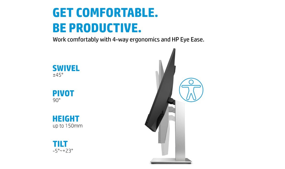 HP E27m G4 QHD (2560 x 1440) USB-C Conferencing Monitor - Image 4