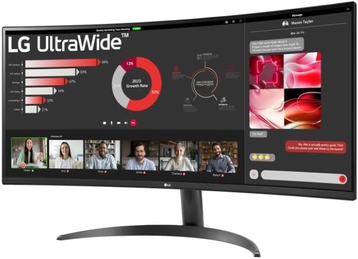 LG UltraWide WQHD(3440 x 1440), HDR 10, 100Hz 34" Curved Monitor - Image 2